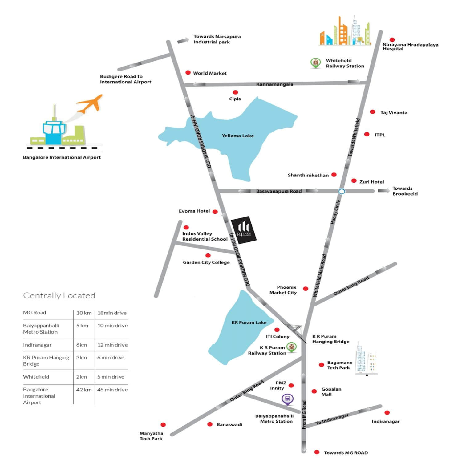 RJ Lake Gardenia Old Madras Road Location Map RJ Lake Gardenia Old Madras Road Location Map