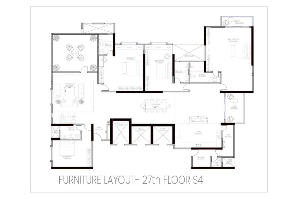 RJ Lake Gardenia 4 BHK Floor Plans2