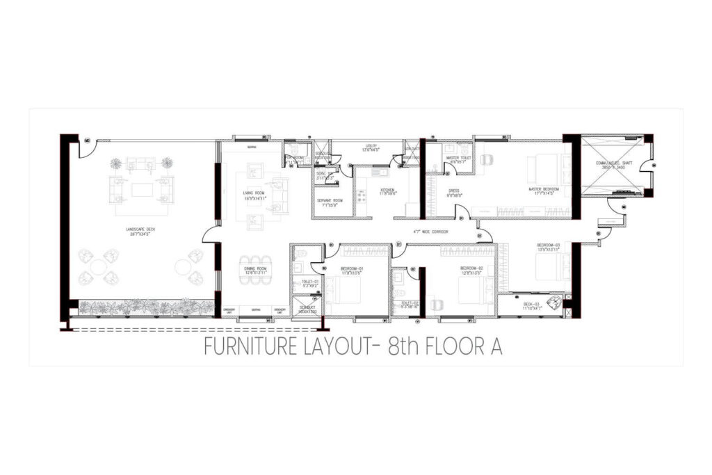 RJ Lake Gardenia 4 BHK Floor Plans3
