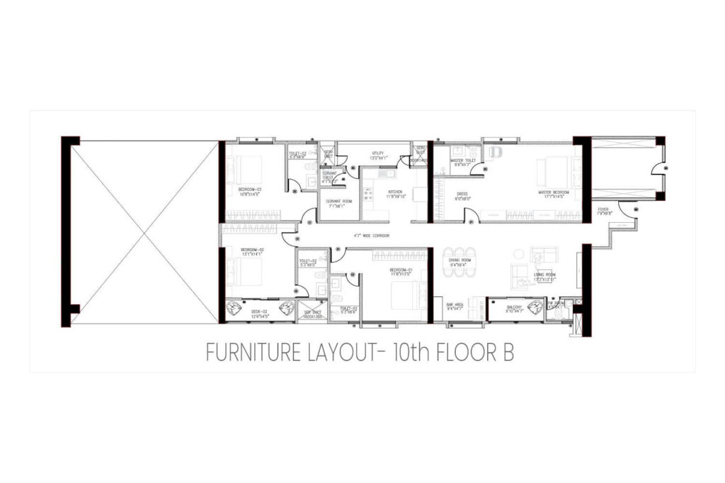RJ Lake Gardenia 4 BHK Floor Plans4
